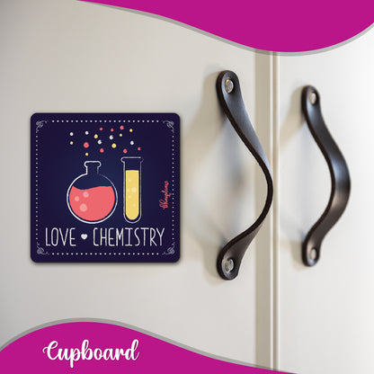 Love Chemistry Wooden Fridge / Refrigerator Magnet