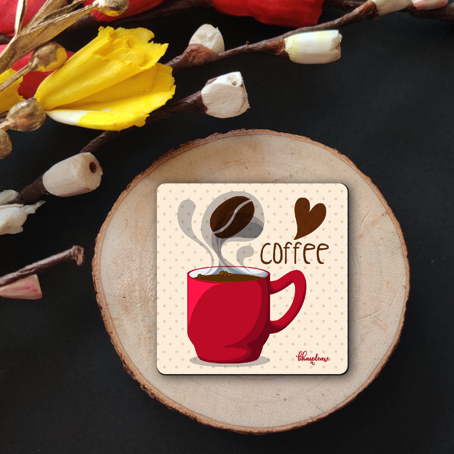 I Love Coffee Red Mug Fridge Magnet