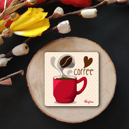 I Love Coffee Red Mug Fridge Magnet