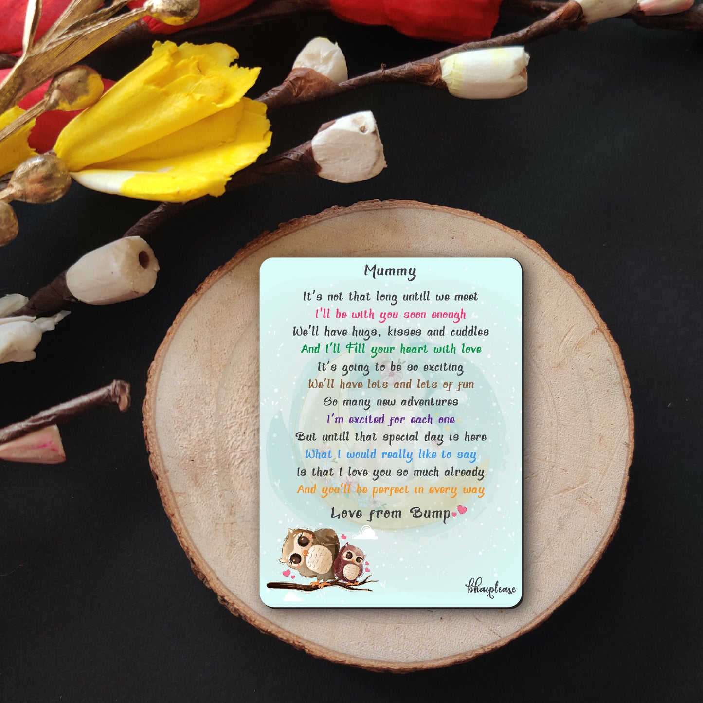 Love from Bump Wooden Fridge