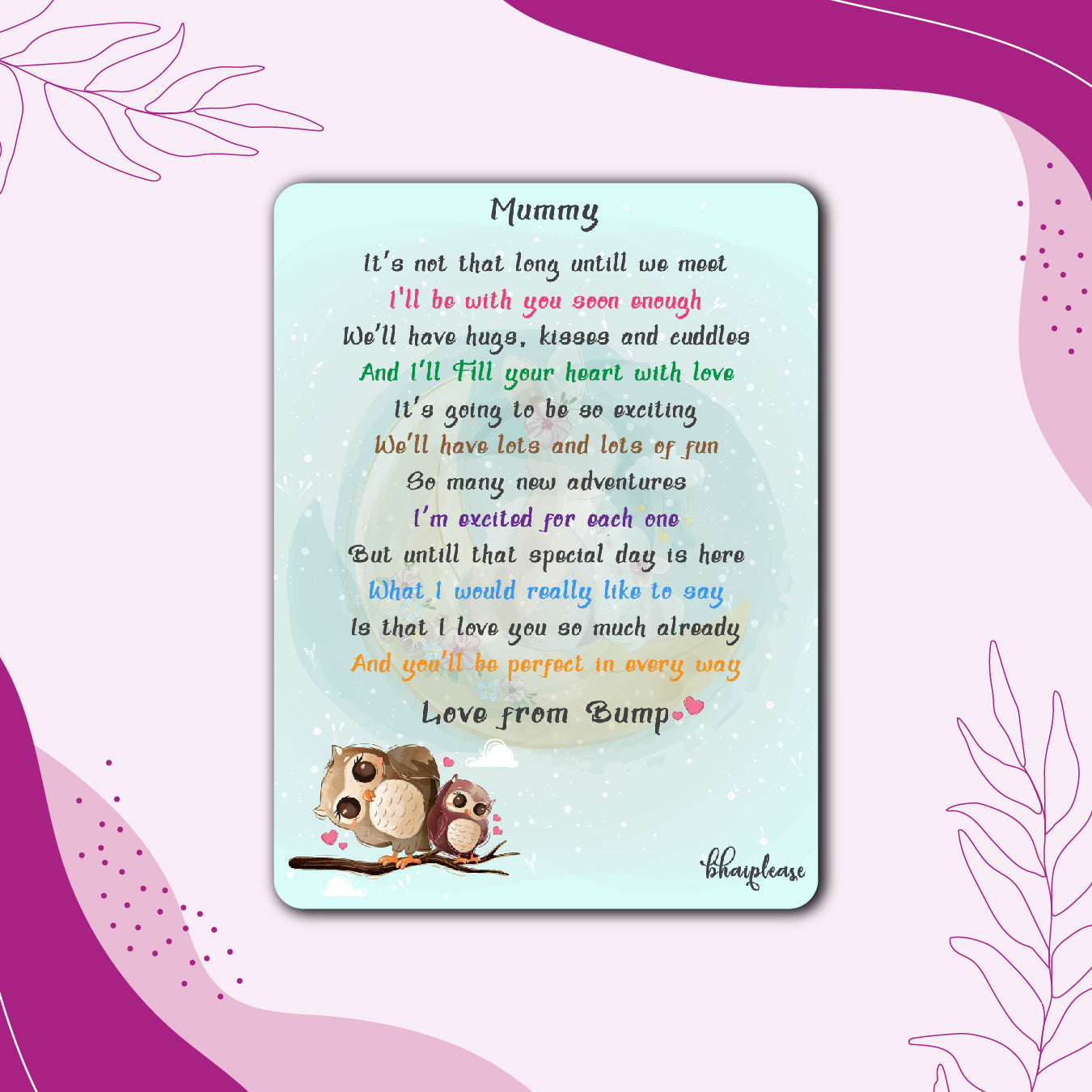 Love from Bump Wooden Fridge