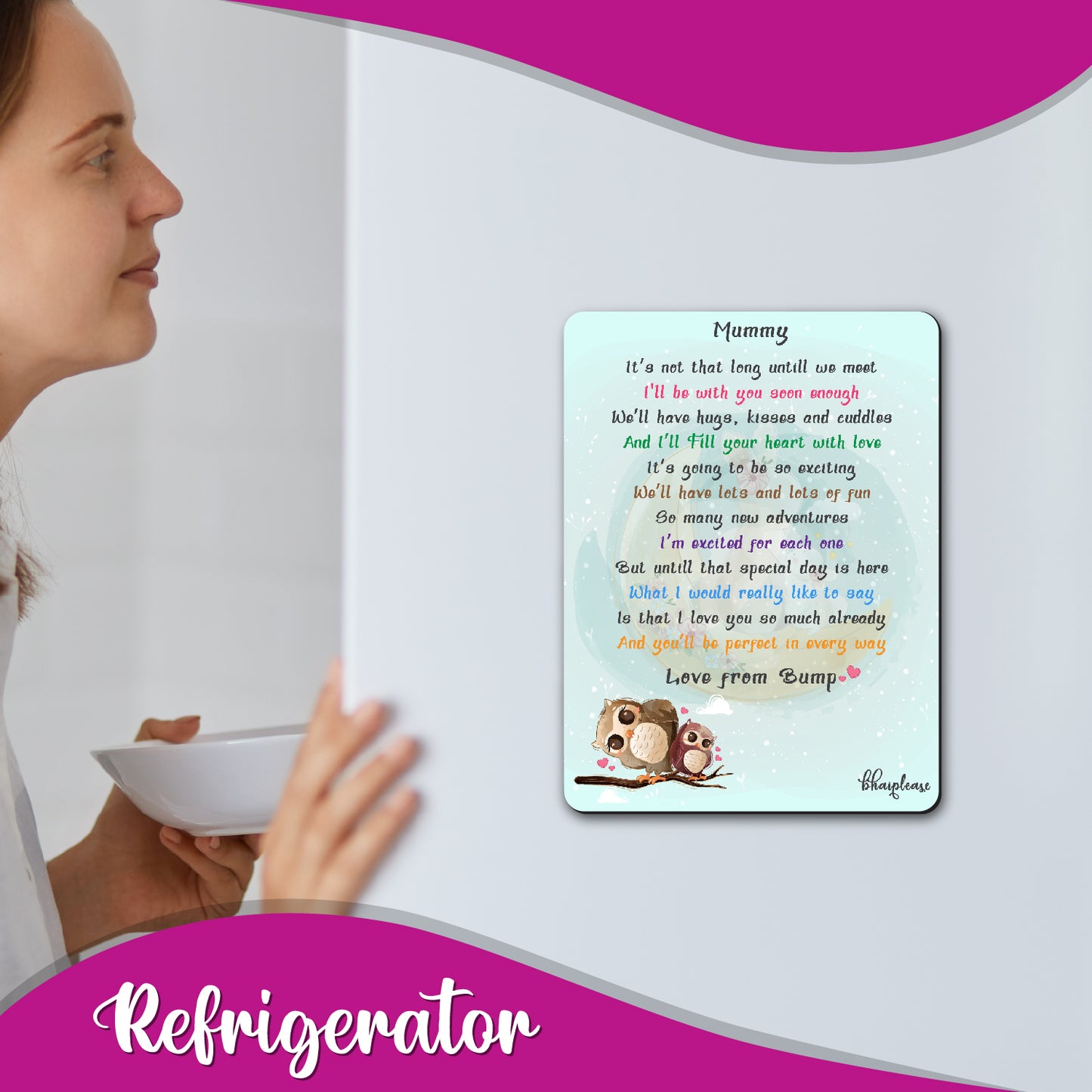 Love from Bump Wooden Fridge