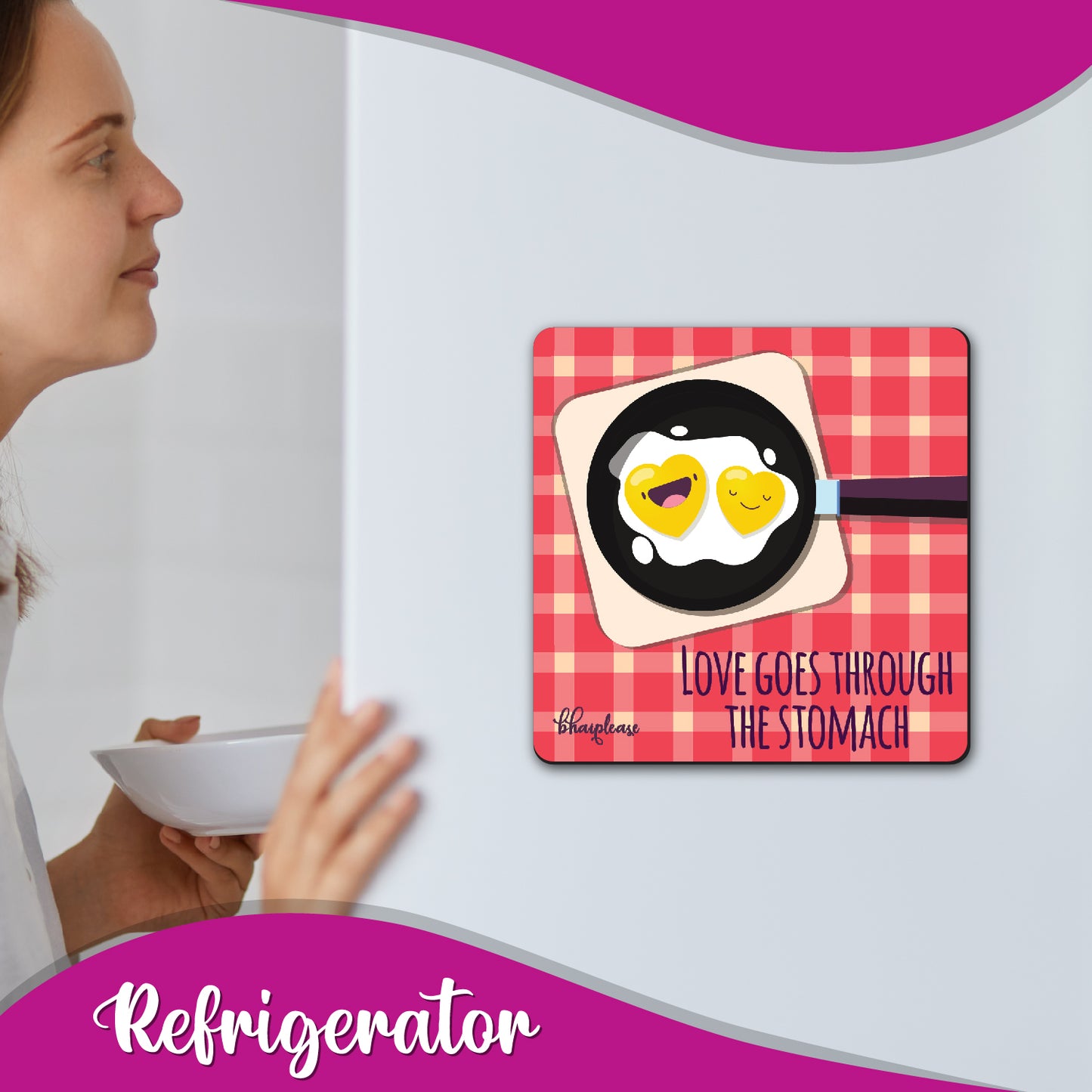 Love Goes Through the Stomach Fridge Magnet