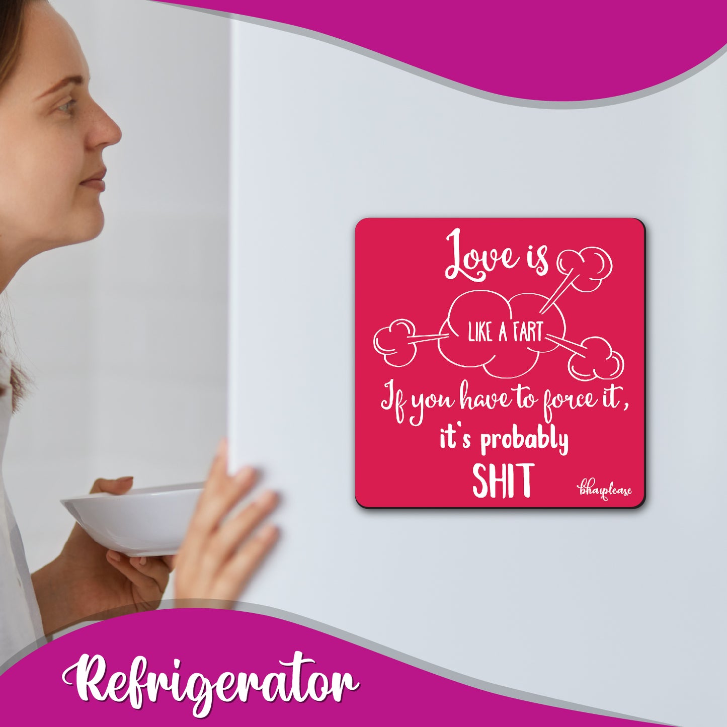 Love is Like a Fart – Funny Adult Fridge Magnet