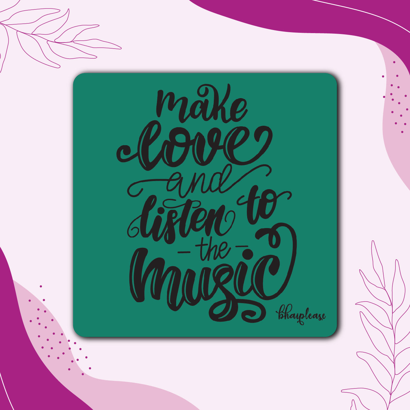 Make Love and Listen to Music Fridge Magnet
