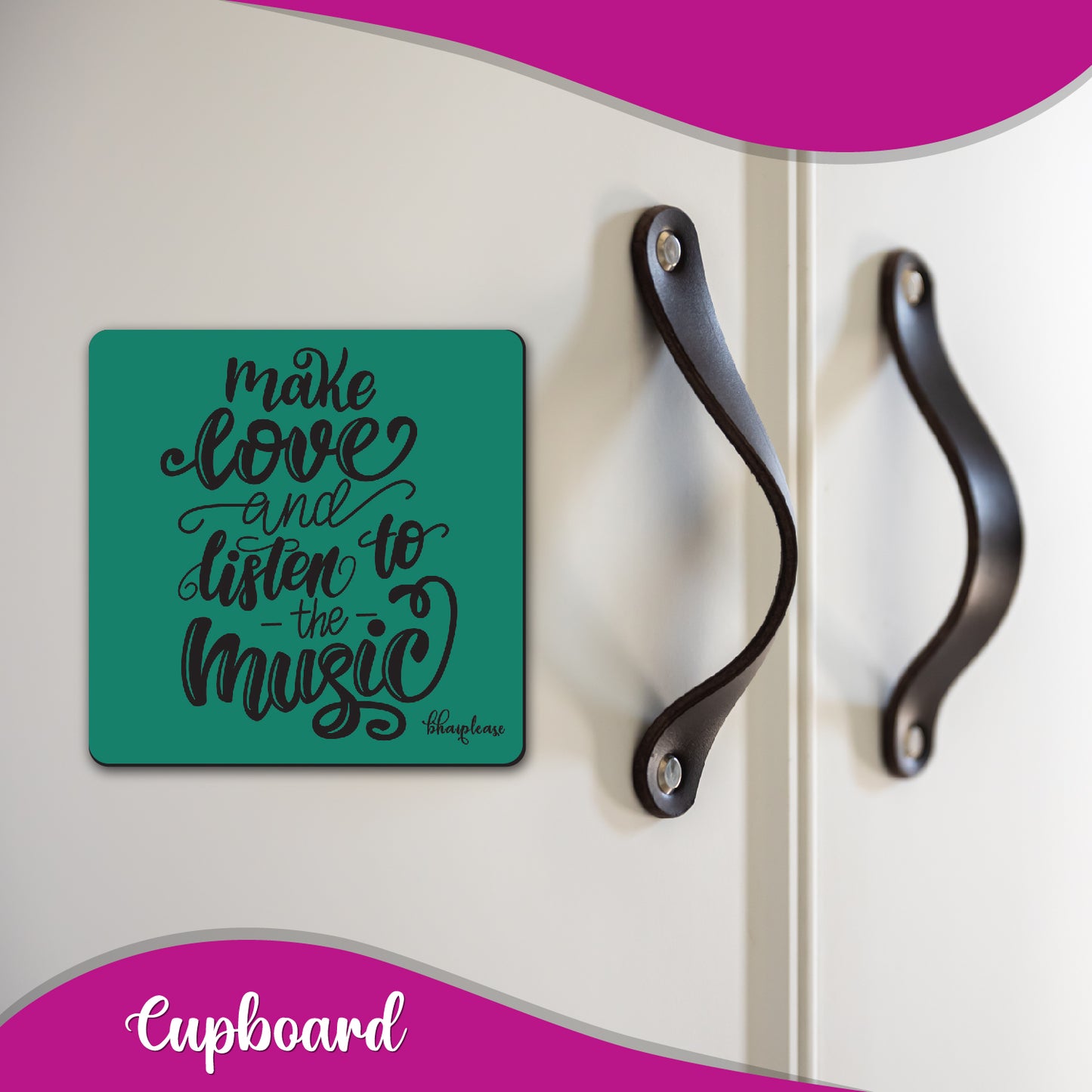 Make Love and Listen to Music Fridge Magnet