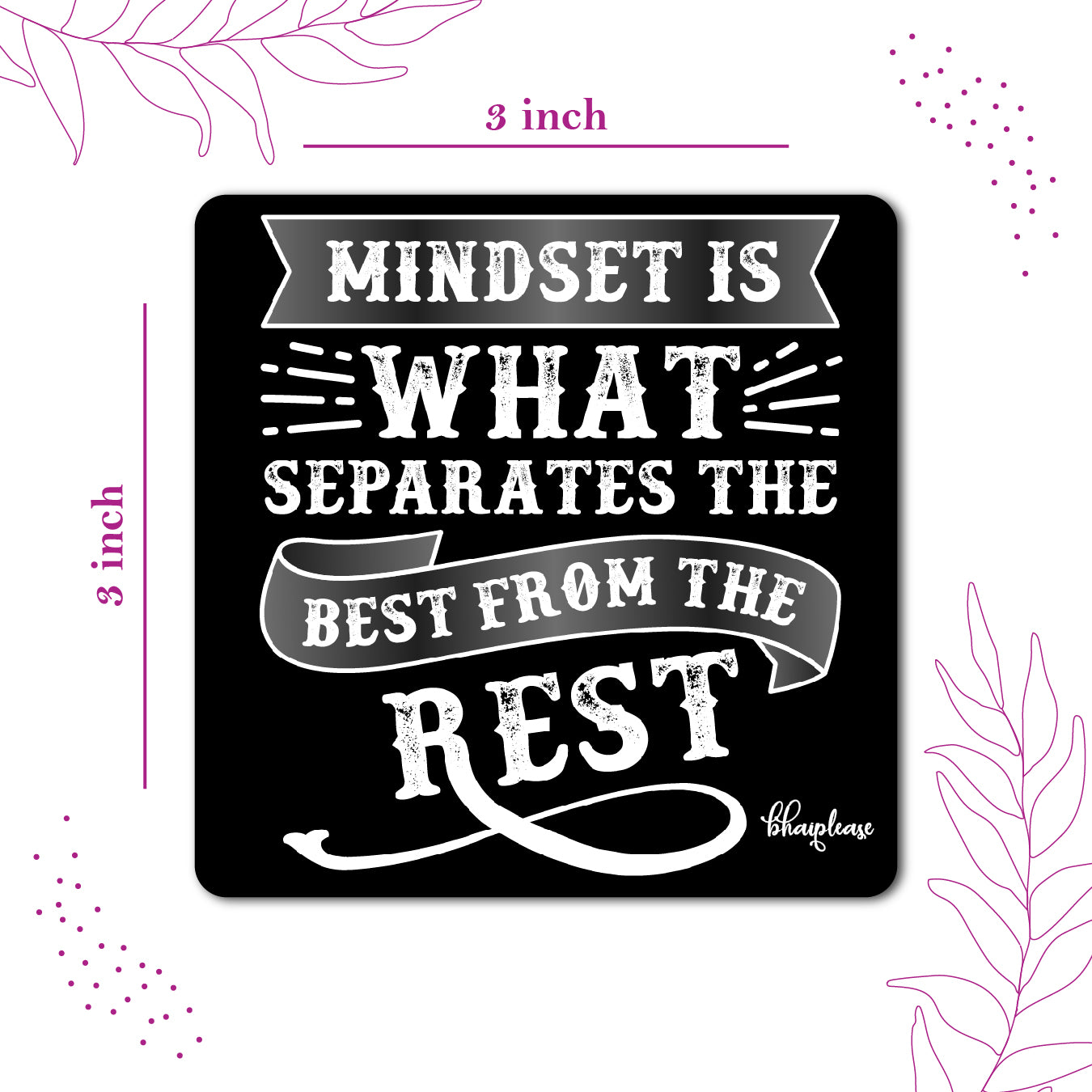 Mindset Separates the Best Motivational Fridge Magnet