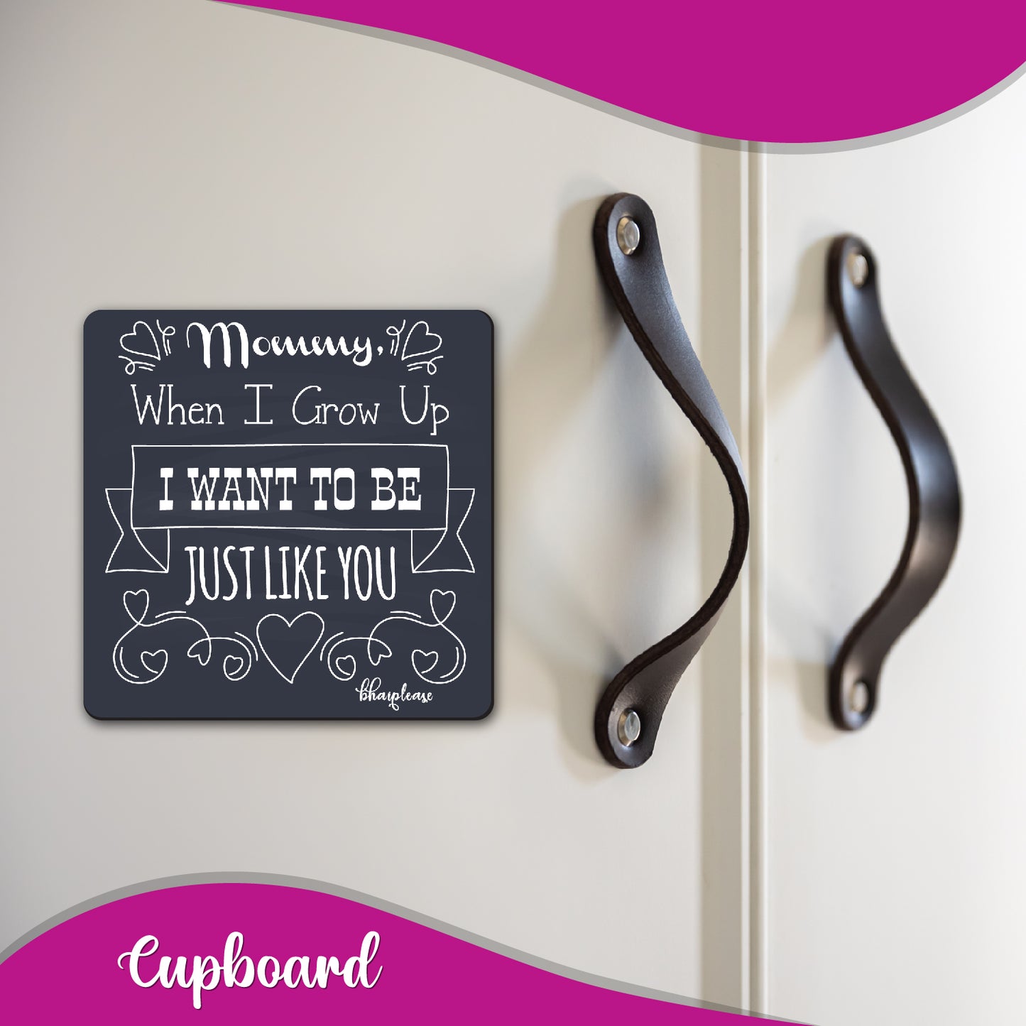 Mommy When I Grow up, I Want to be Just Like You Wooden Fridge / Refrigerator Magnet
