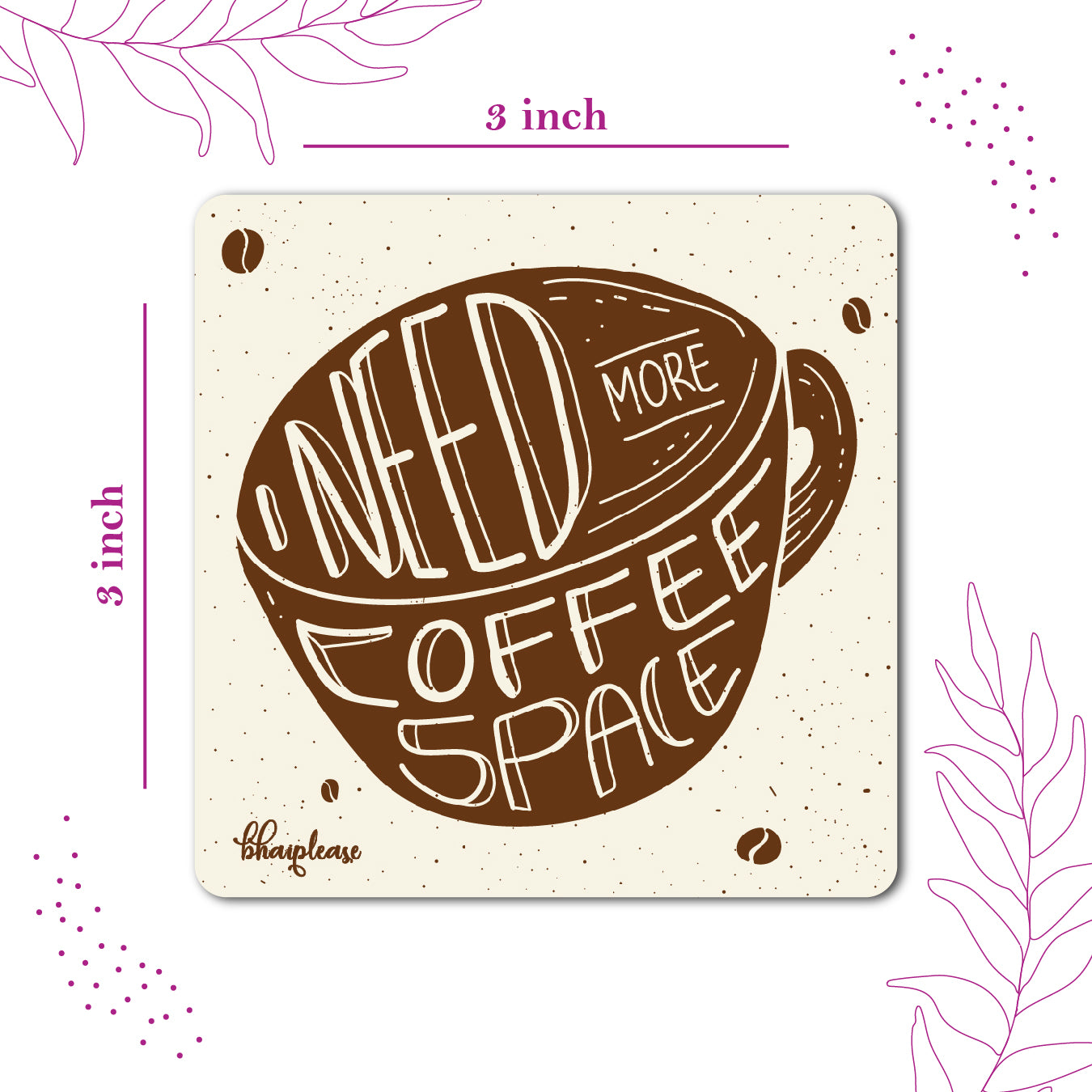 Need More Coffee Space Fridge Magnet – Coffee Lover Gift