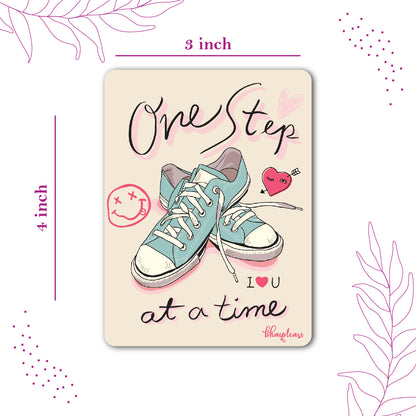 One Step at a Time Sneakers Fridge Magnet