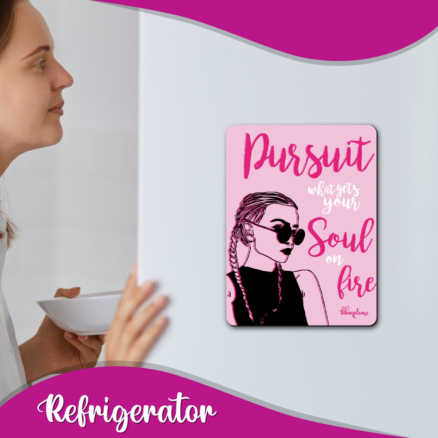 Pursuit Your Soul on Fire Motivational Fridge Magnet