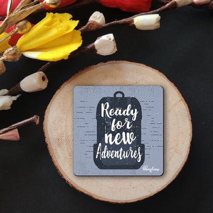 Ready for New Adventures Backpack Fridge Magnet