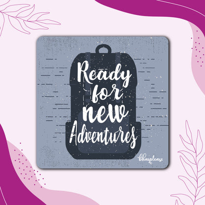Ready for New Adventures Backpack Fridge Magnet