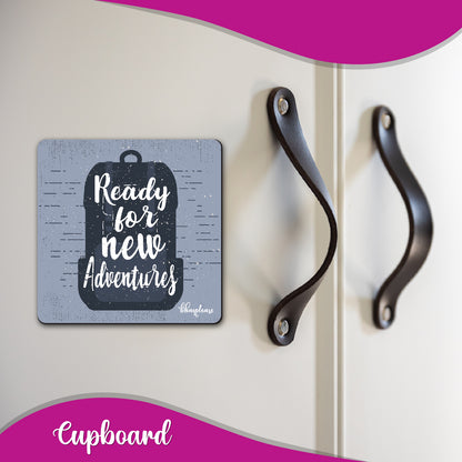 Ready for New Adventures Backpack Fridge Magnet