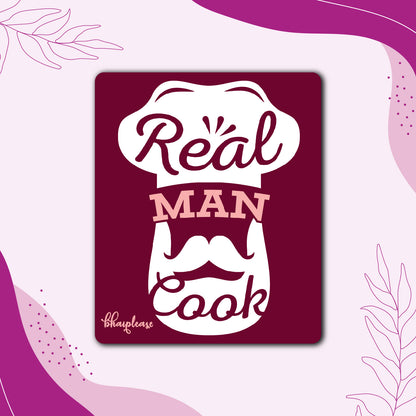 Real Man Cook Chef Fridge Magnet – Kitchen Gift