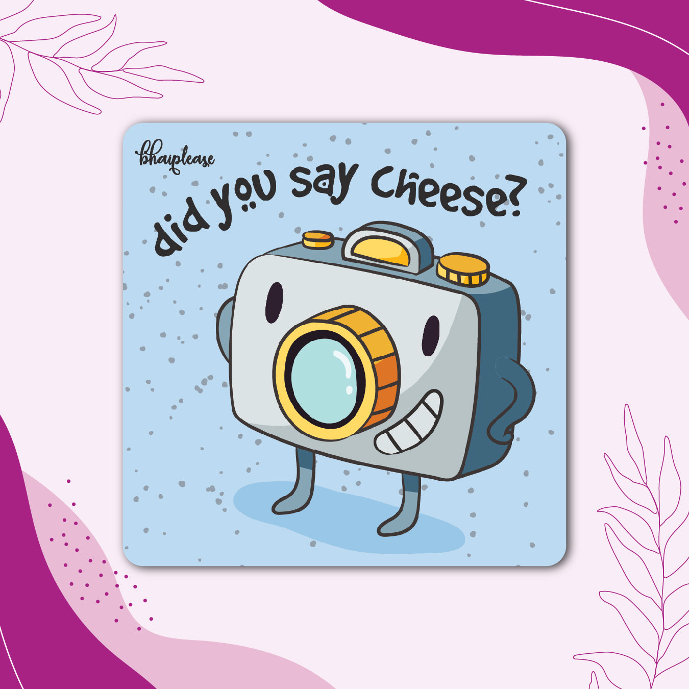 Did You Say Cheese? Kawaii Camera Fridge Magnet