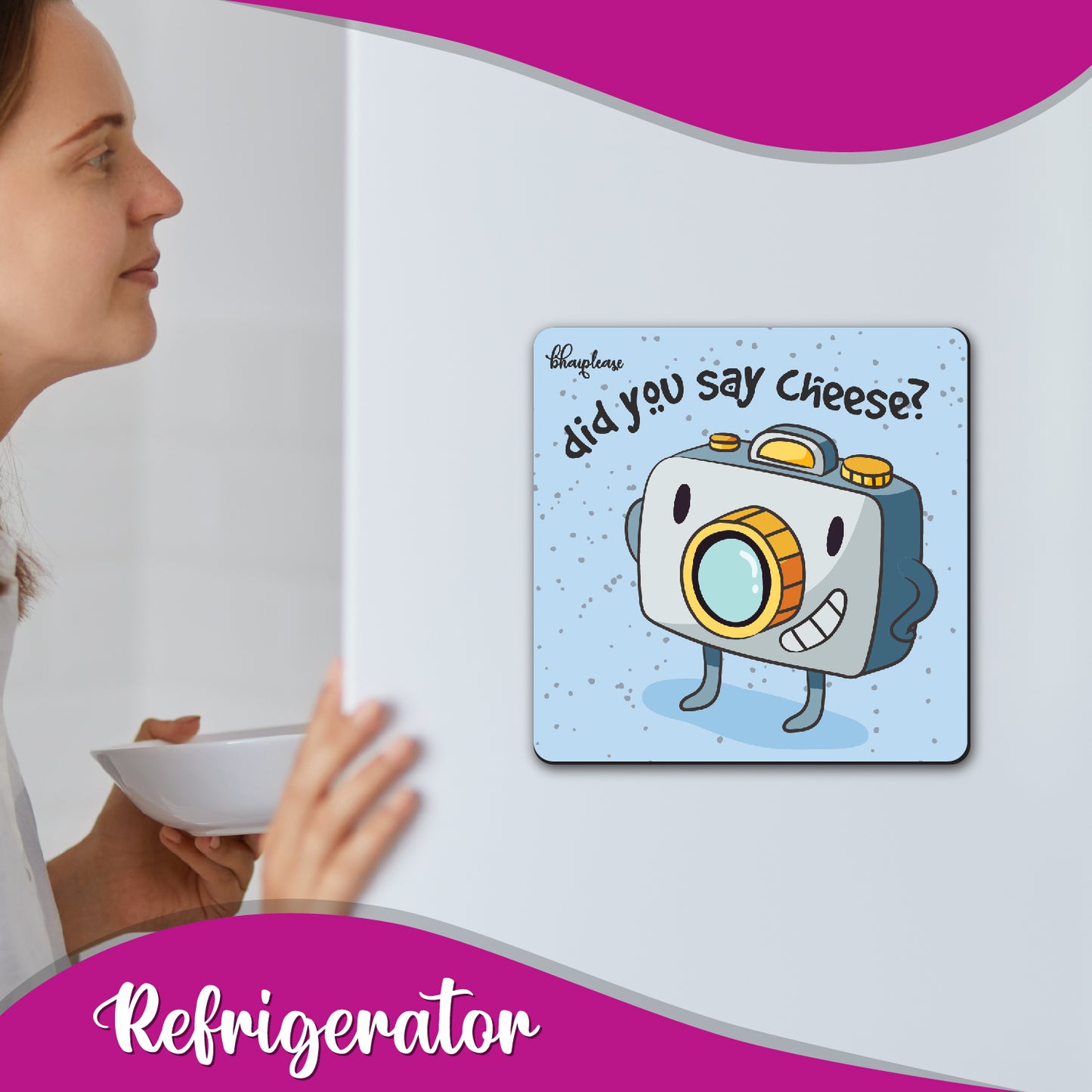 Did You Say Cheese? Kawaii Camera Fridge Magnet