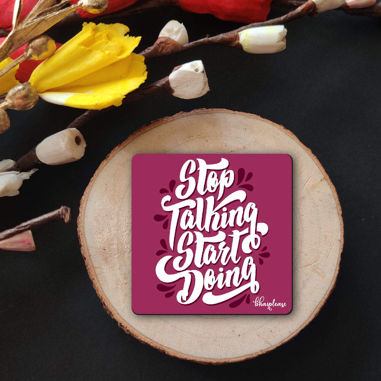 Stop Talking Start Doing Motivational Fridge Magnet