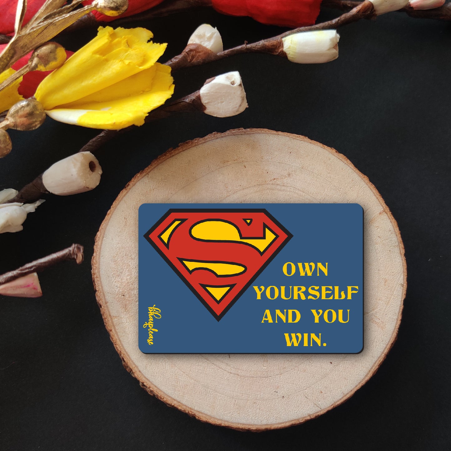 Superman (Rectangle) Wooden Fridge / Refrigerator Magnet