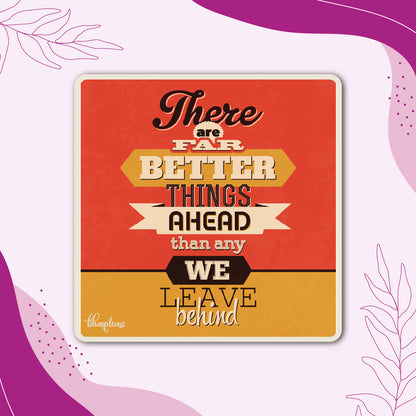 Far Better Things Ahead Retro Motivational Fridge Magnet