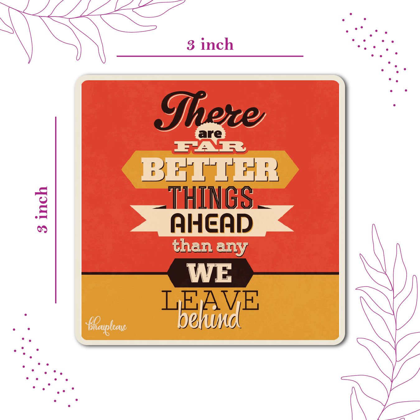 Far Better Things Ahead Retro Motivational Fridge Magnet