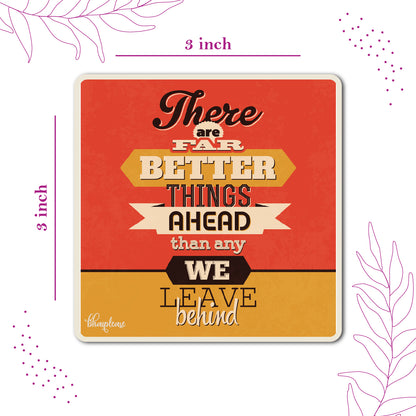 Far Better Things Ahead Retro Motivational Fridge Magnet