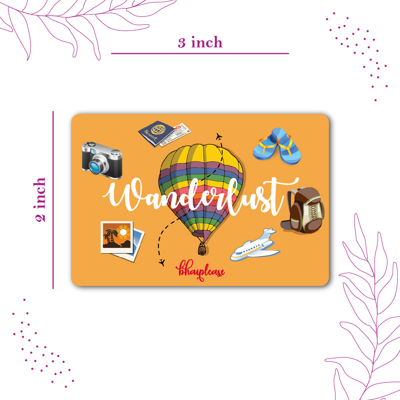 Wanderlust Travel Lovers Fridge Magnet