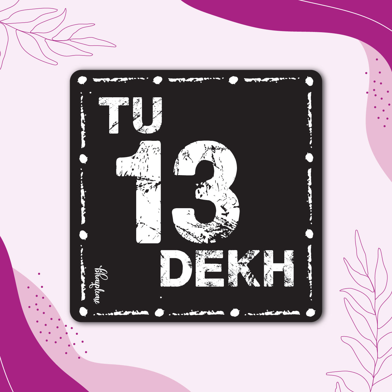 Tu 13 Dekh – Funny Hindi Fridge Magnet