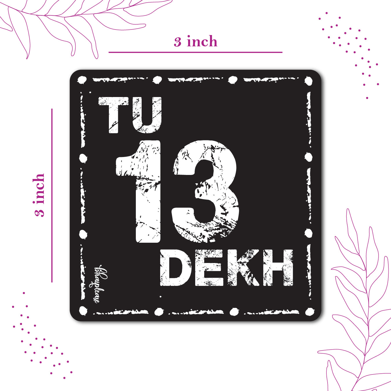 Tu 13 Dekh – Funny Hindi Fridge Magnet