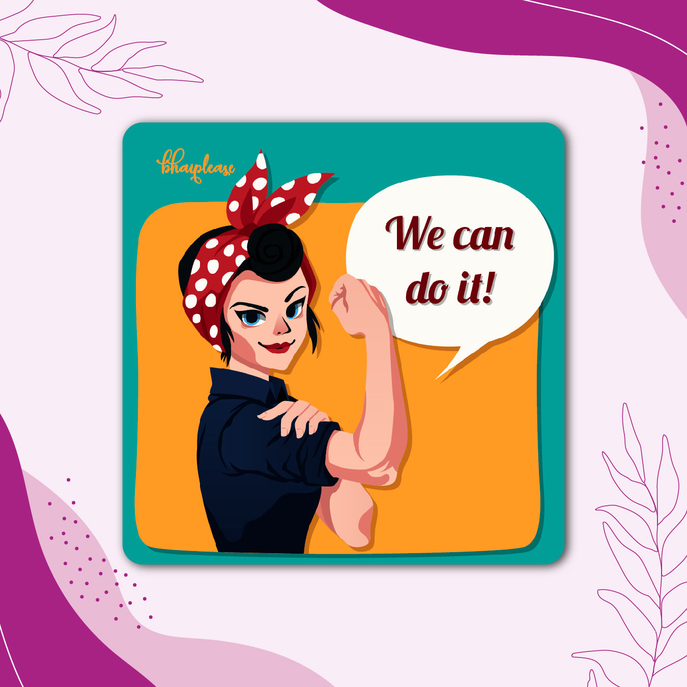 We Can do it Wooden Fridge / Refrigerator Magnet