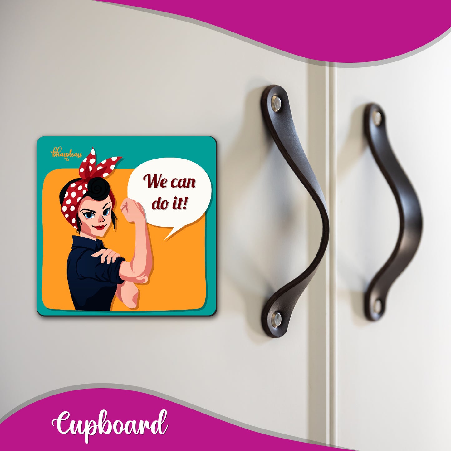 We Can do it Wooden Fridge / Refrigerator Magnet