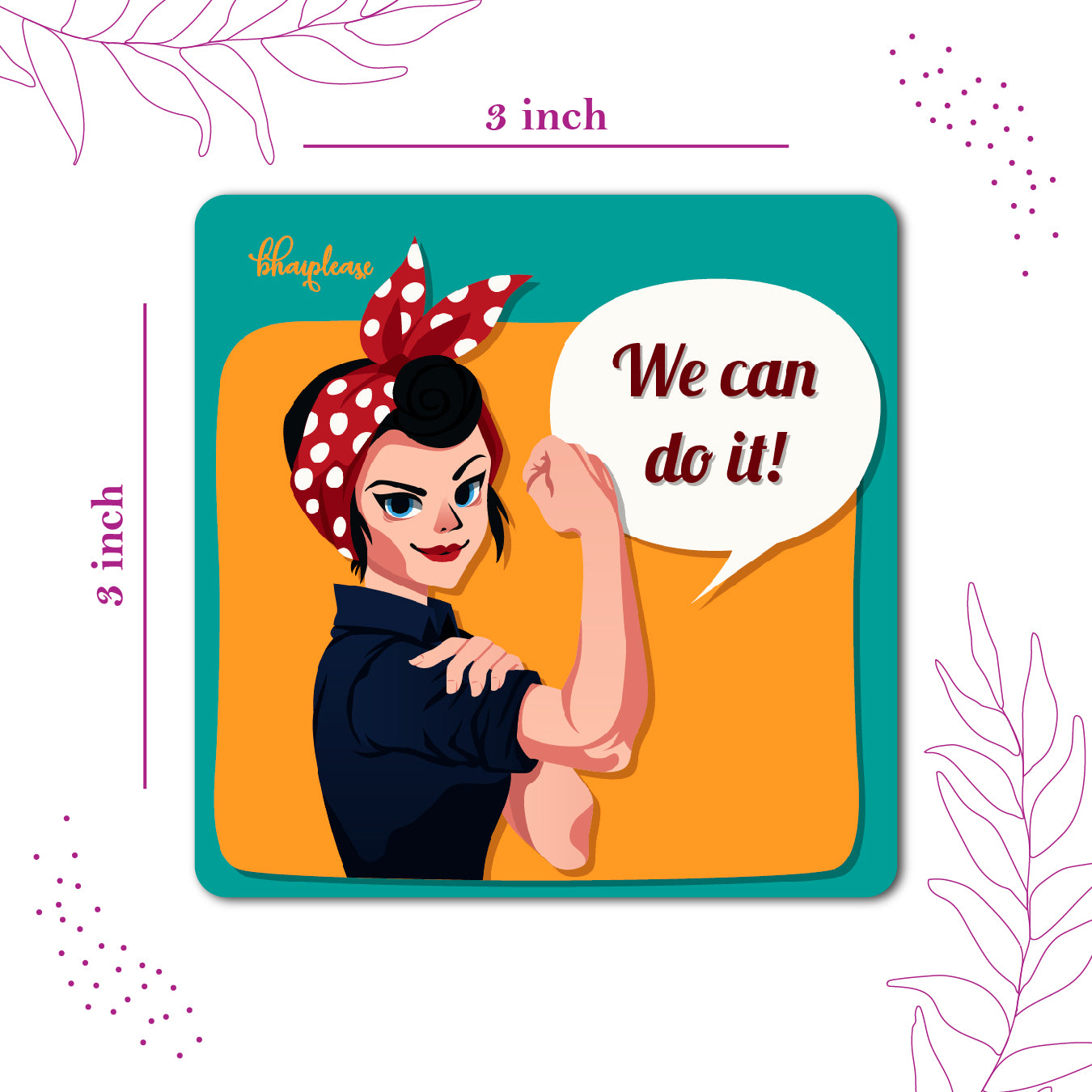 We Can do it Wooden Fridge / Refrigerator Magnet