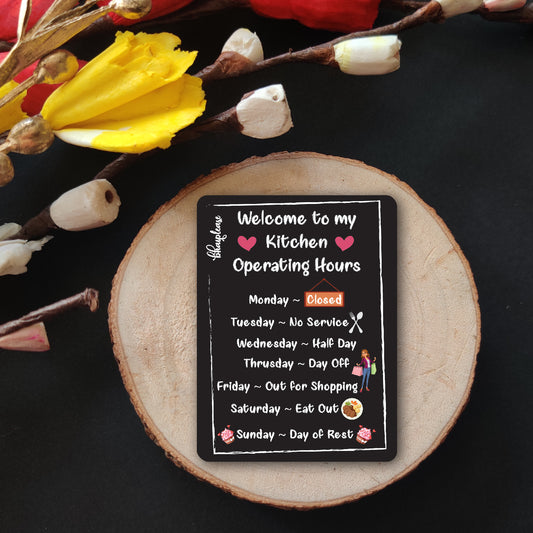 Welcome to My Kitchen Wooden Fridge Magnet