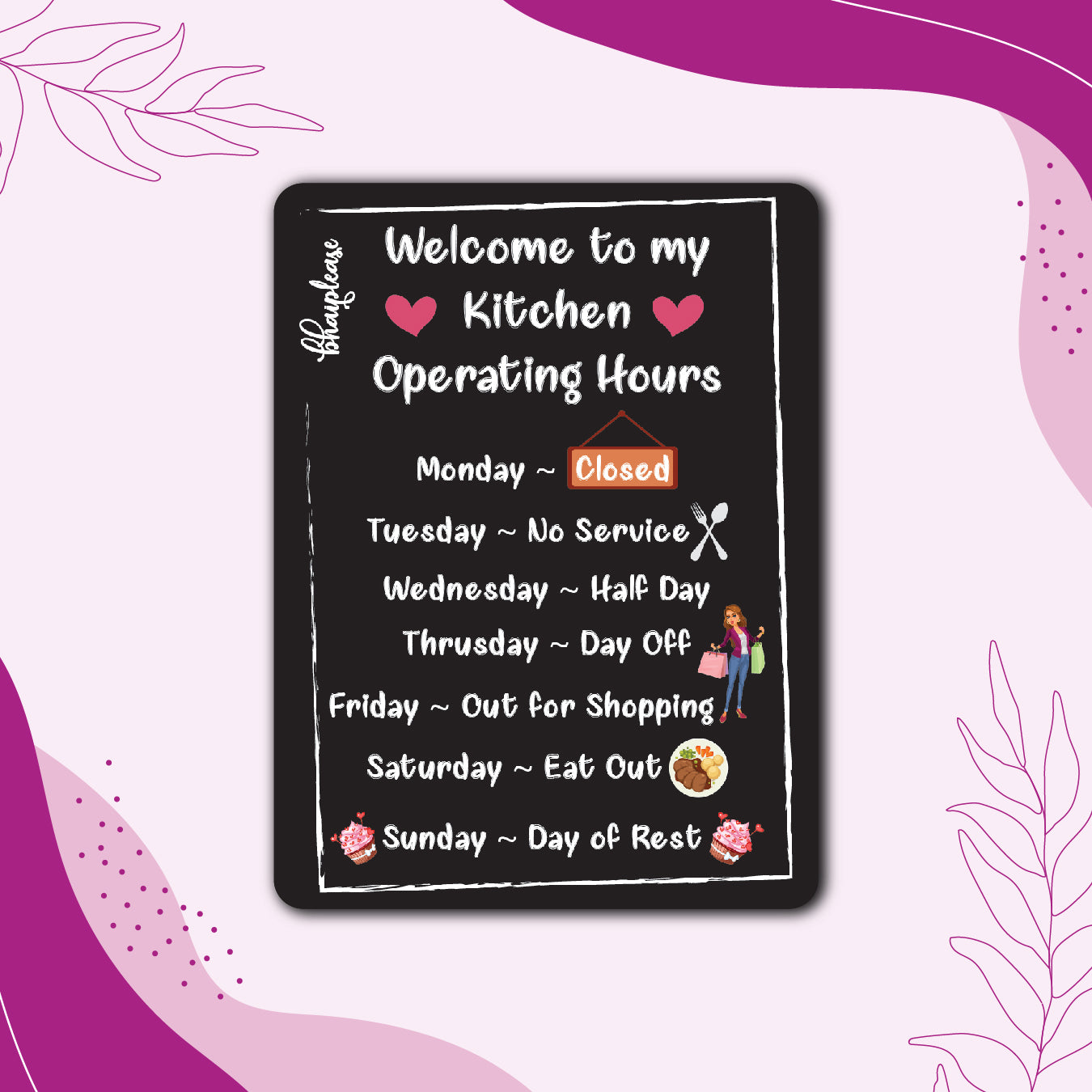 Welcome to My Kitchen Wooden Fridge Magnet