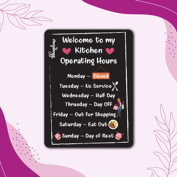 Welcome to My Kitchen Wooden Fridge Magnet