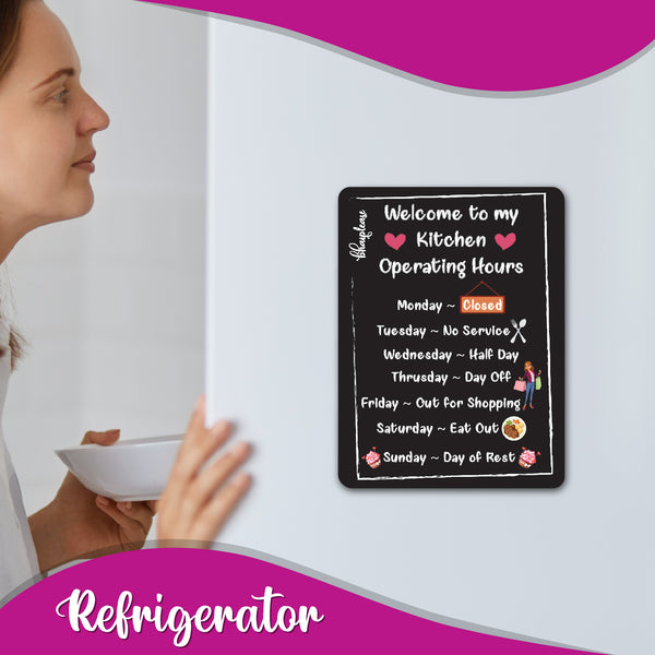 Welcome to My Kitchen Wooden Fridge Magnet
