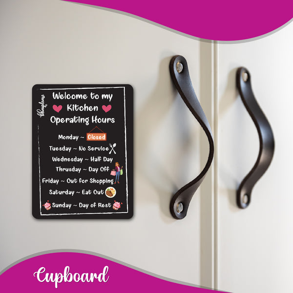 Welcome to My Kitchen Wooden Fridge Magnet