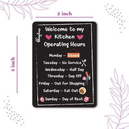 Welcome to My Kitchen Wooden Fridge Magnet
