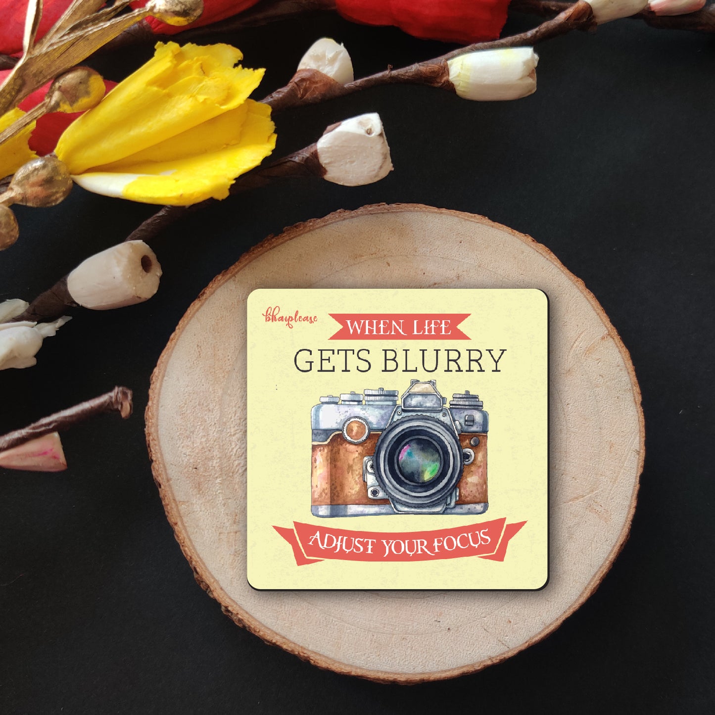 When Life Gets Blurry Adjust Your Focus Camera Fridge Magnet