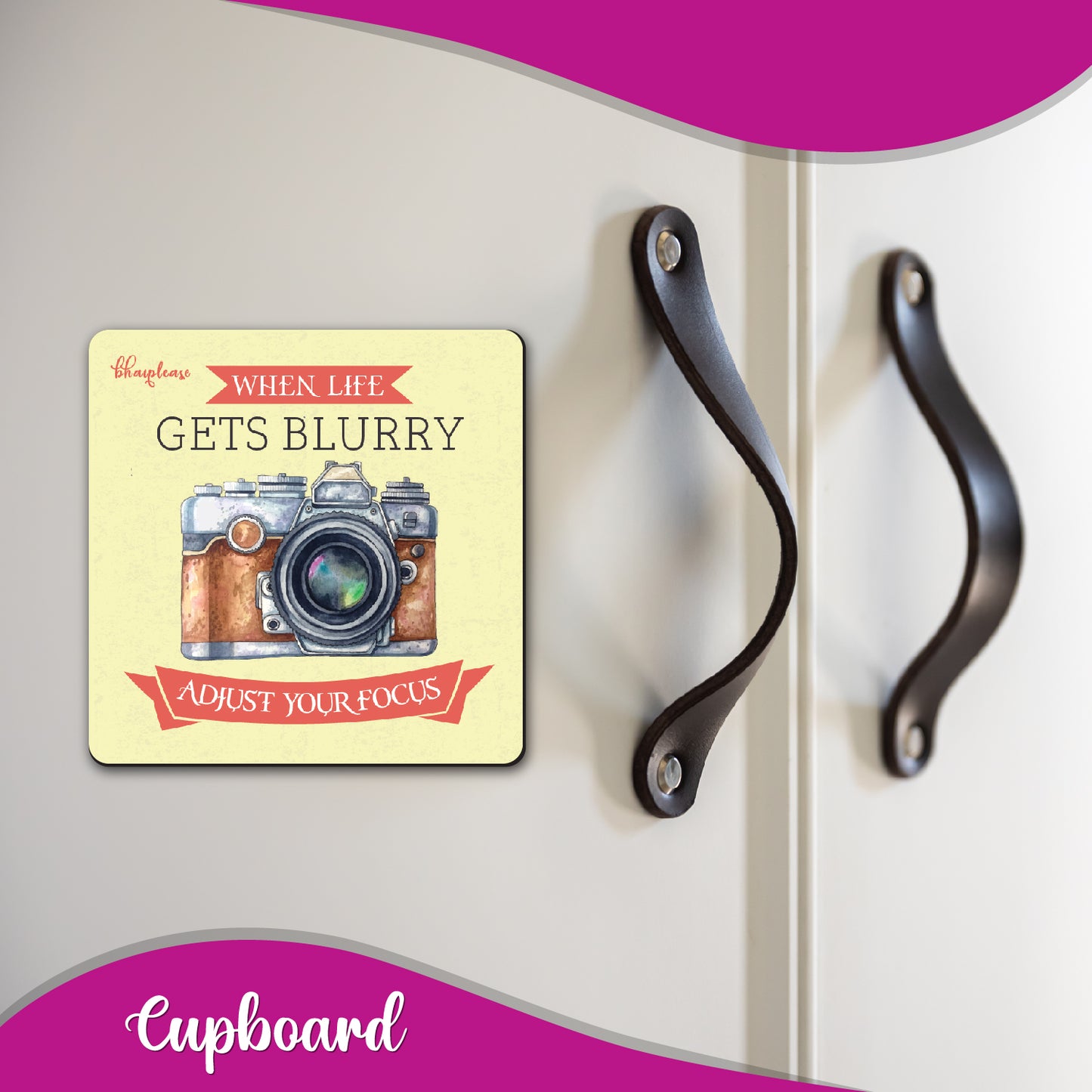 When Life Gets Blurry Adjust Your Focus Camera Fridge Magnet