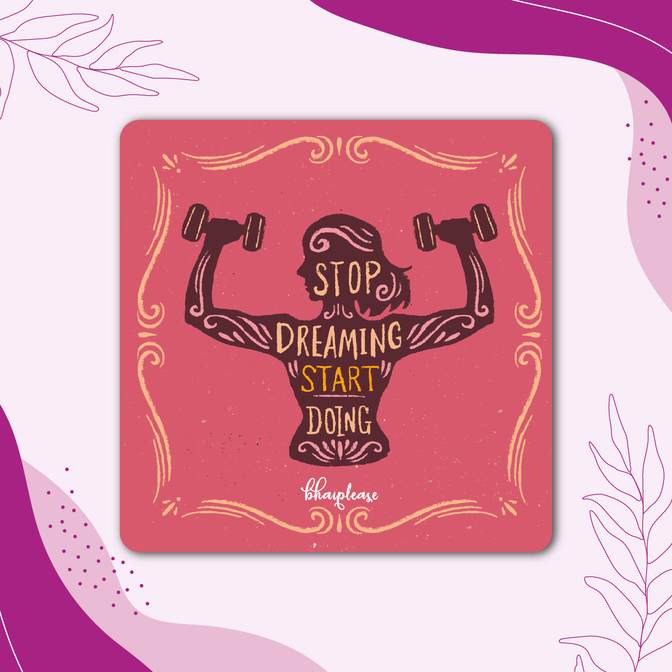 Stop Dreaming Start Doing – Women Fitness Fridge Magnet