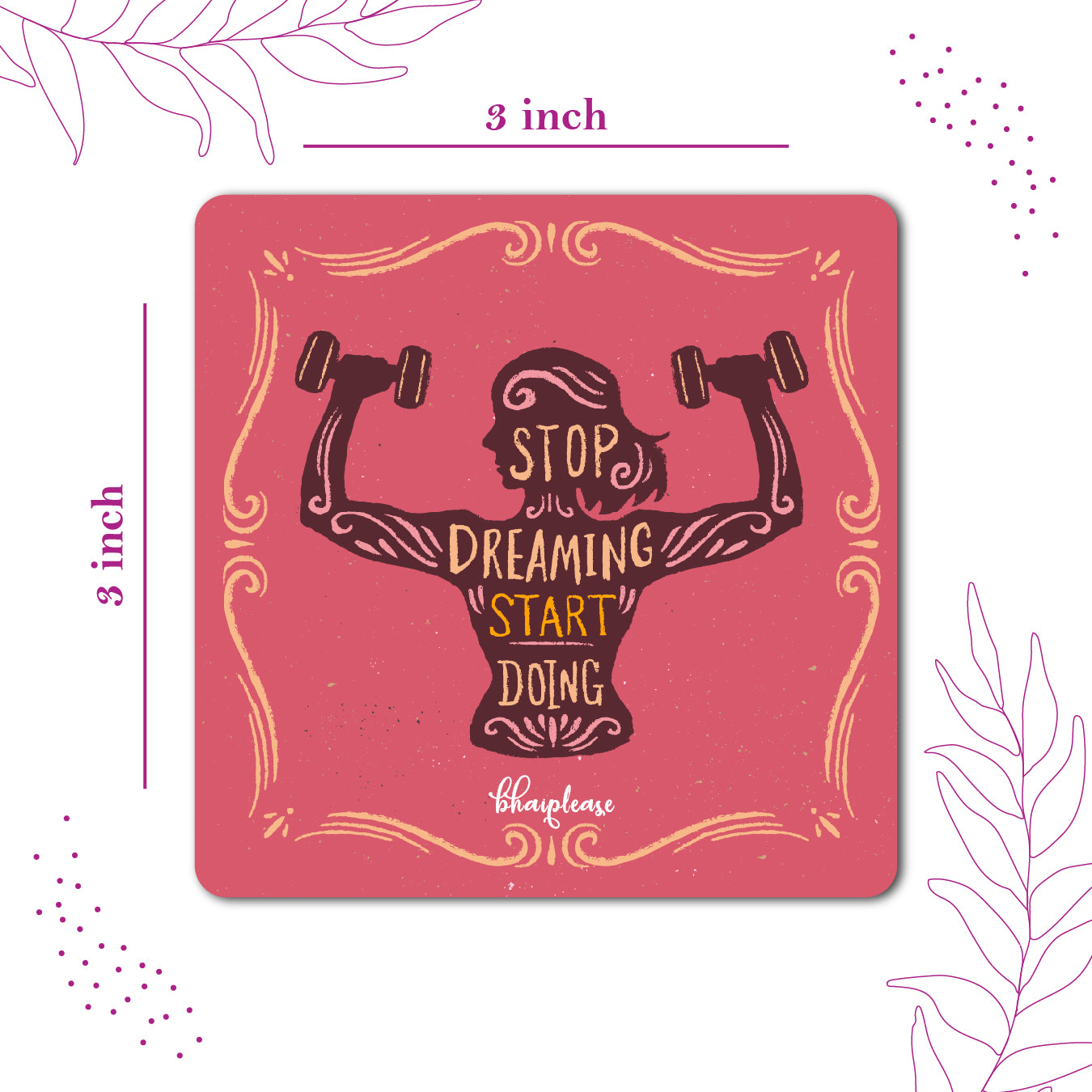 Stop Dreaming Start Doing – Women Fitness Fridge Magnet
