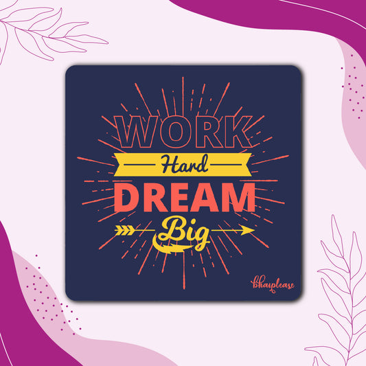 Work Hard Dream Big Navy Fridge Magnet