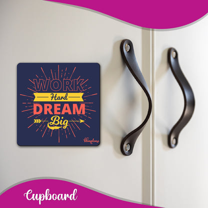 Work Hard Dream Big Navy Fridge Magnet