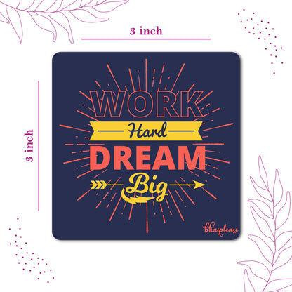 Work Hard Dream Big Navy Fridge Magnet