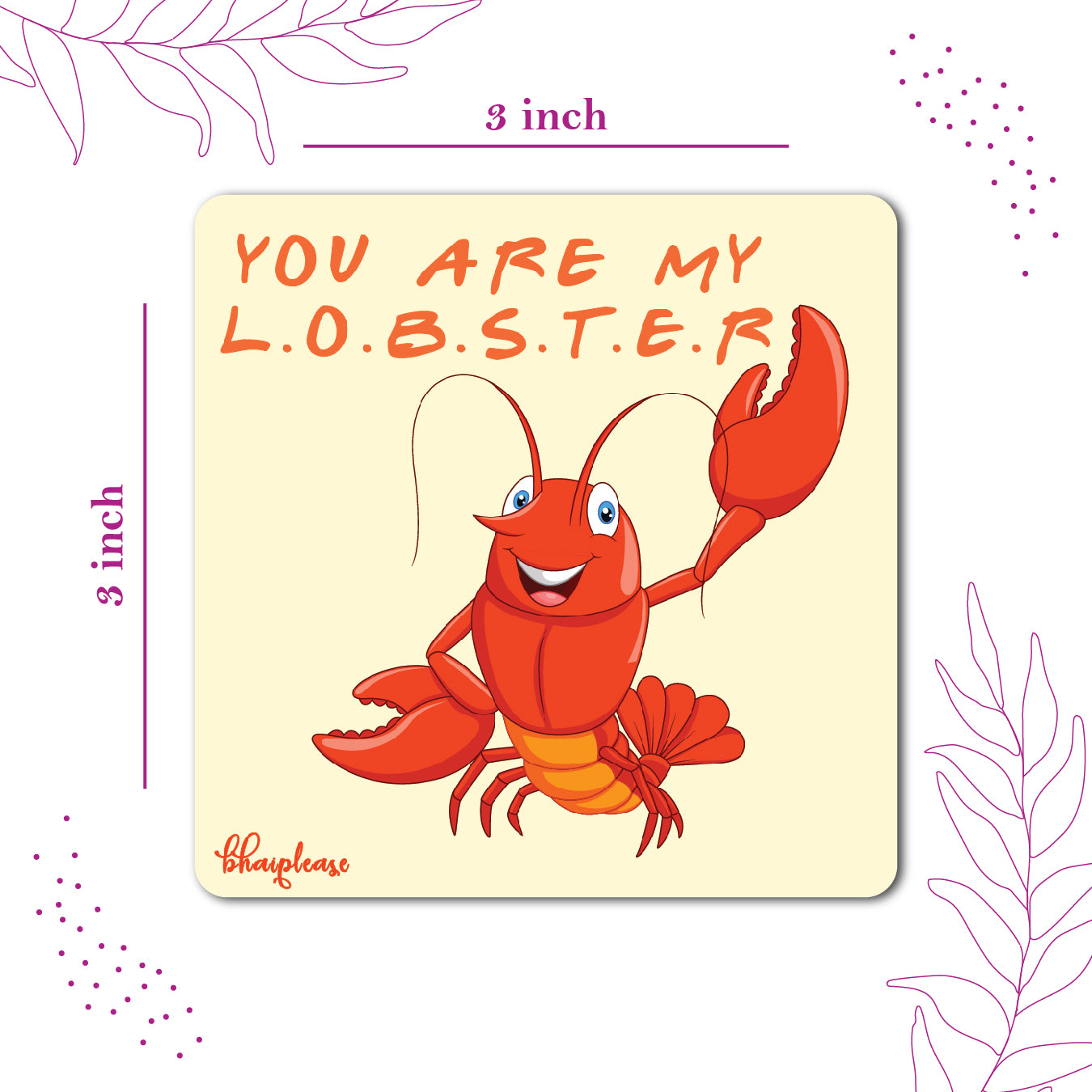 You Are My Lobster – Friends Couple Fridge Magnet