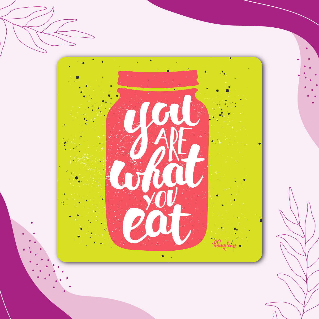 You are what you Eat Wooden Fridge / Refrigerator Magnet