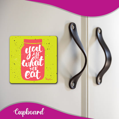 You are what you Eat Wooden Fridge / Refrigerator Magnet