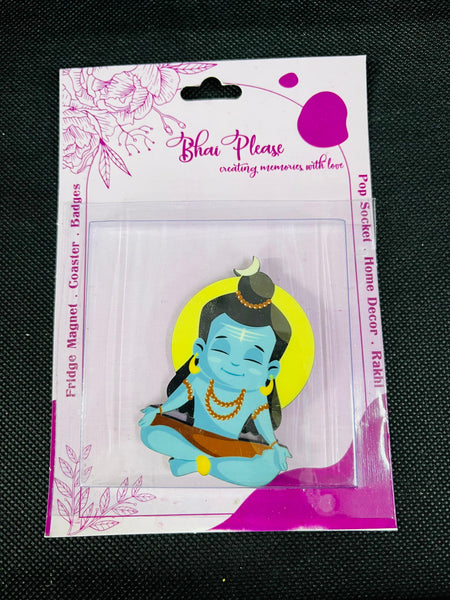 God Shiva Wooden Fridge Magnet
