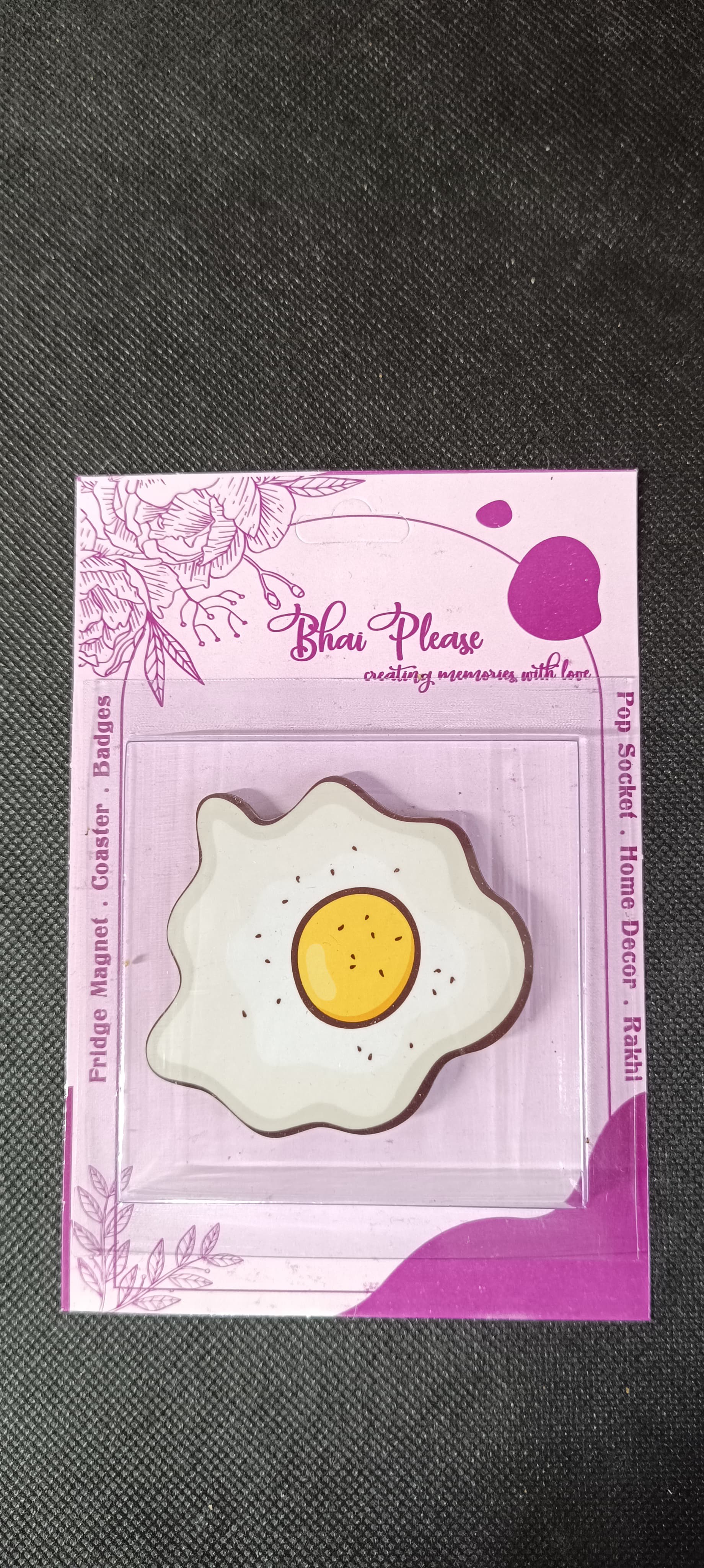 Half fry food fridge magnet quirky decor